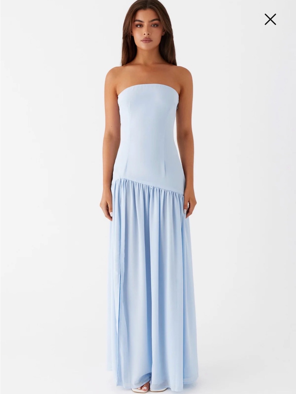 Peppermayo Eden Strapless Light Blue Maxi Dress Size 4